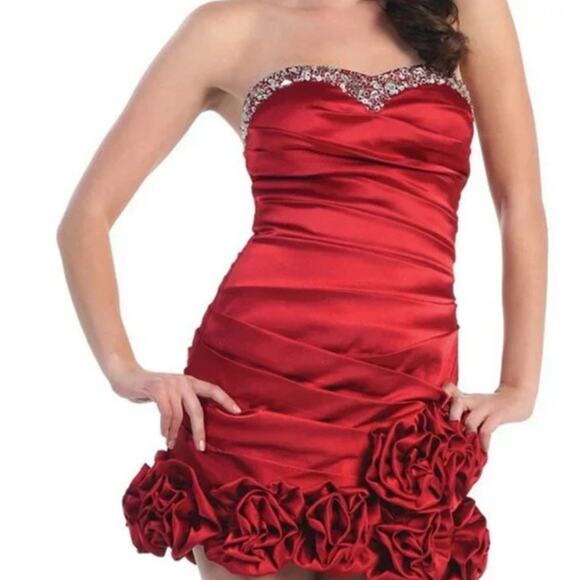 Nox Anabel Mini Strapless Dress Women Size XL Neckline Party Prom Homecoming - Picture 15 of 16